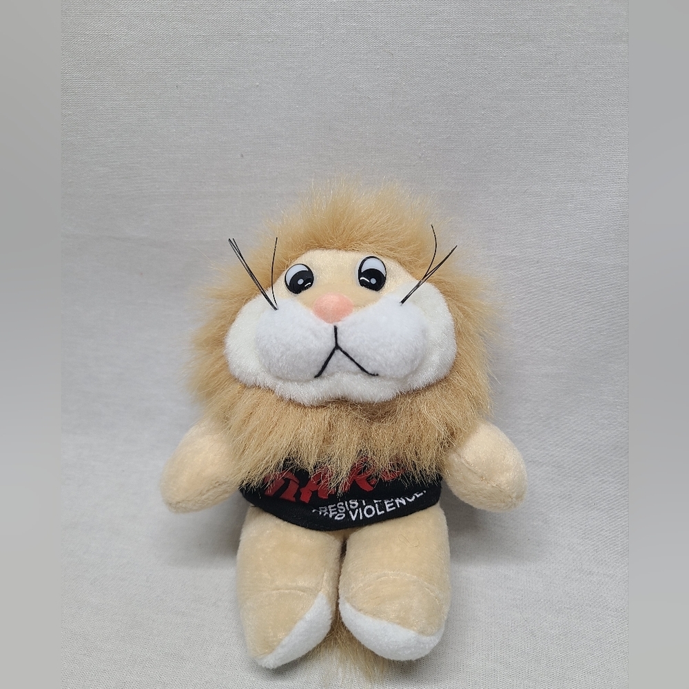 VTG DARE Daren Lion Plush w/ 1990s T-shirt Drug Awareness Education